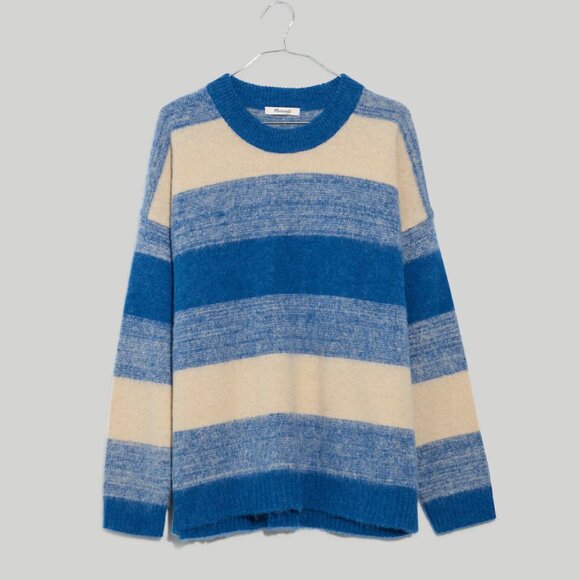 MADEWELL Space-Dyed Otis Alpaca Blend Pullover Sweater in Sky Spacedye - Picture 5 of 5